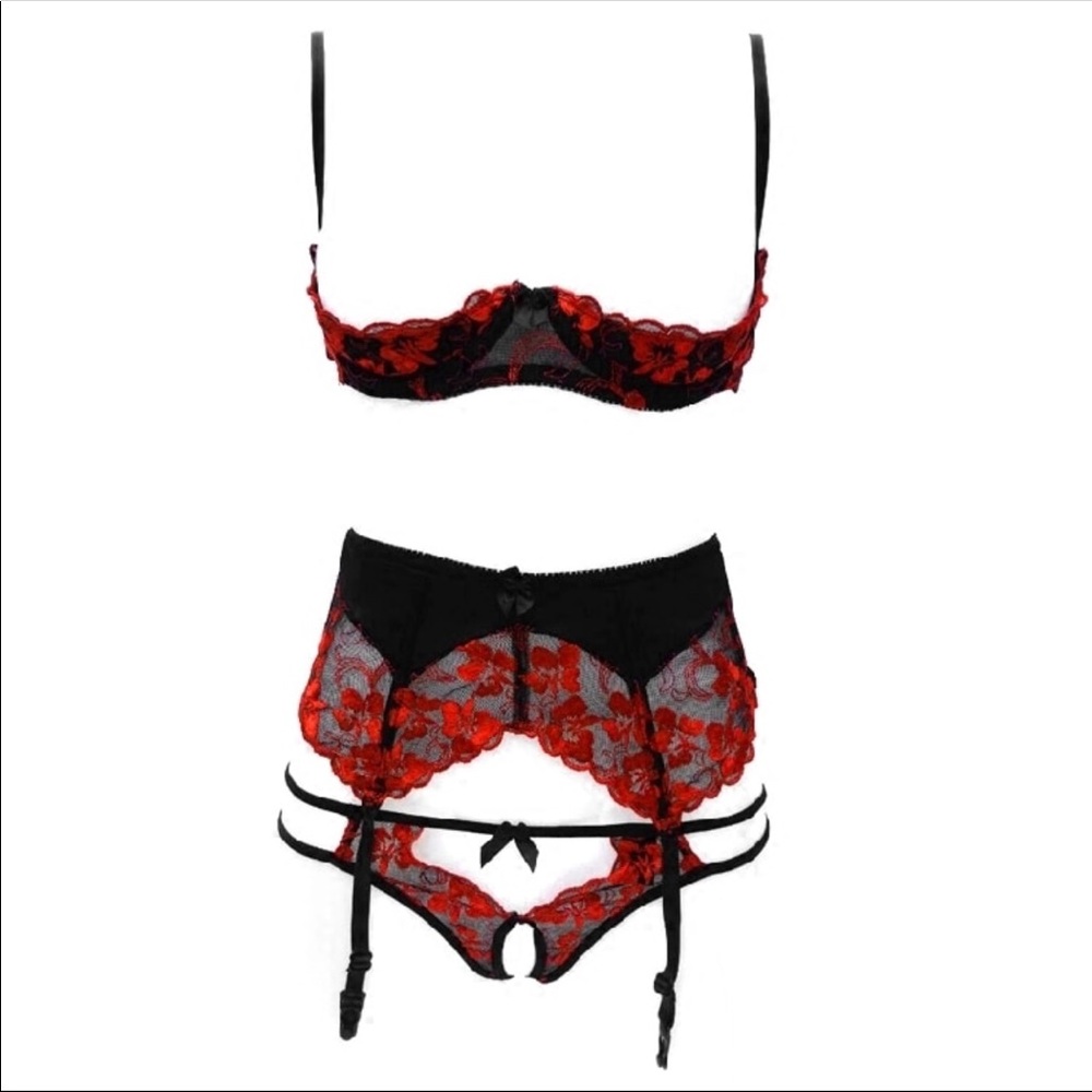 Hot Desire 3piece Black/Red